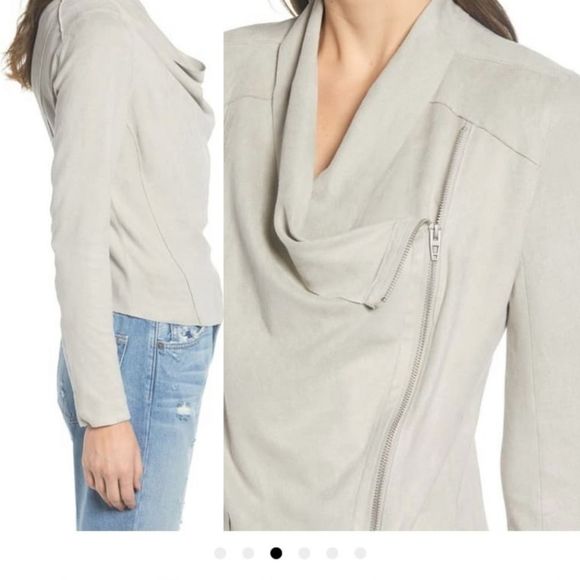 Blank NYC | Faux Suede Jacket Size Medium Light Gray - Picture 2 of 12
